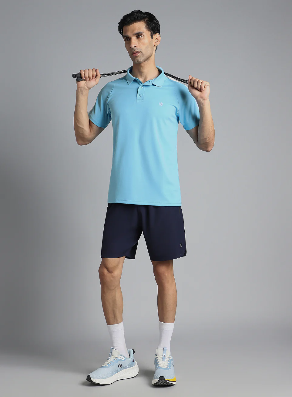 Men's Sky Blue Performance Essential Polo T-shirt - Image 2