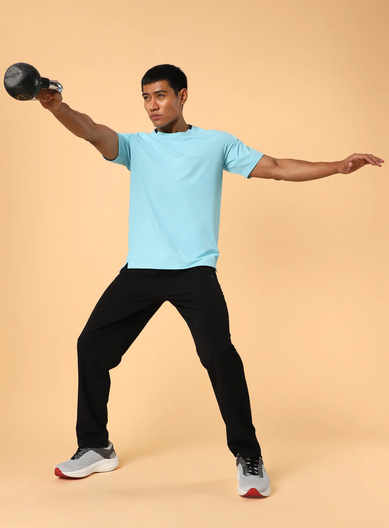 Men's Sky Blue Workout Essential T-shirt - Image 2