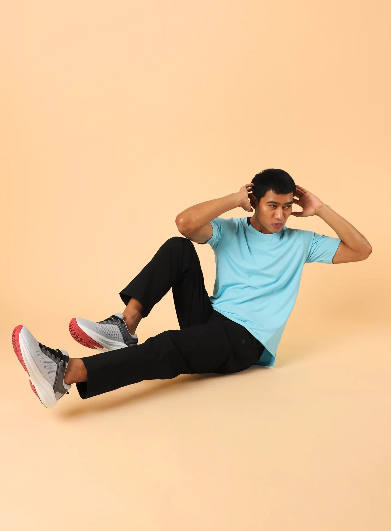 Men's Sky Blue Workout Essential T-shirt - Image 3