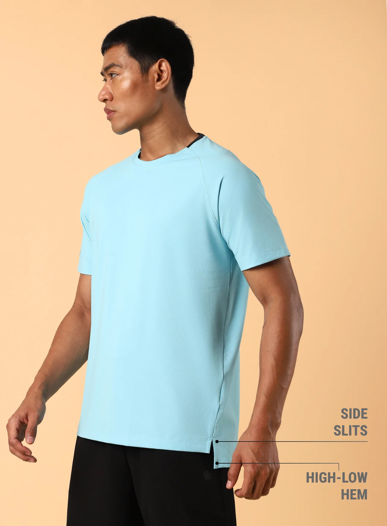 Men's Sky Blue Workout Essential T-shirt - Image 5
