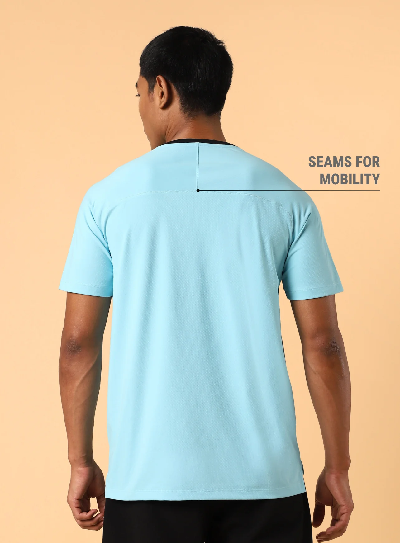 Men's Sky Blue Workout Essential T-shirt - Image 6
