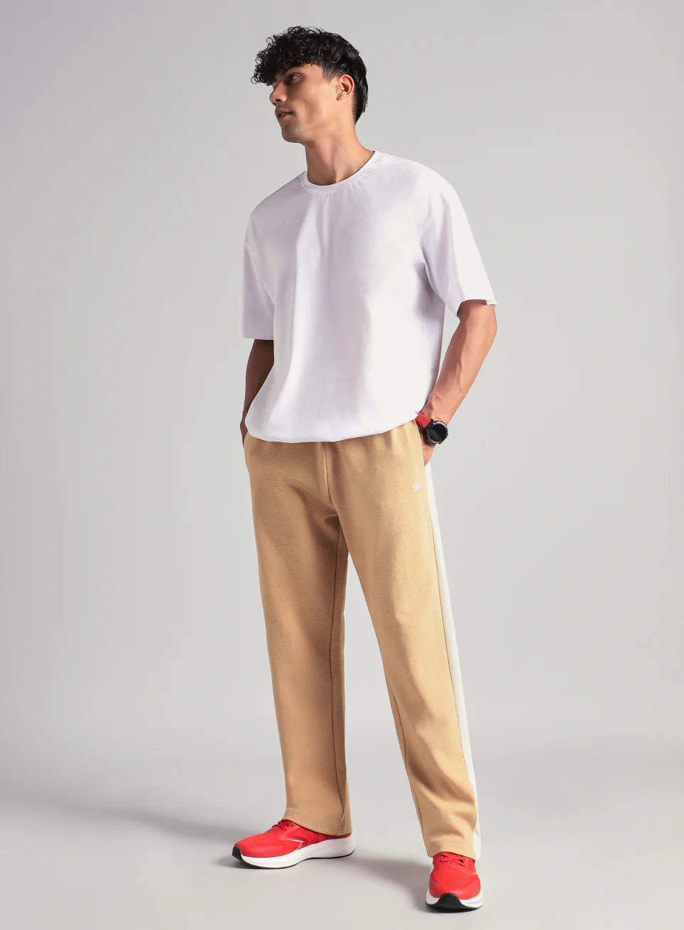 Men's Tan Colourplay Trackpants - Image 2