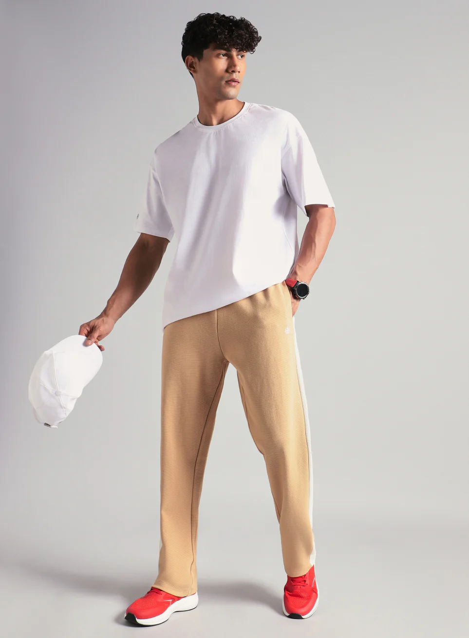 Men's Tan Colourplay Trackpants - Image 3