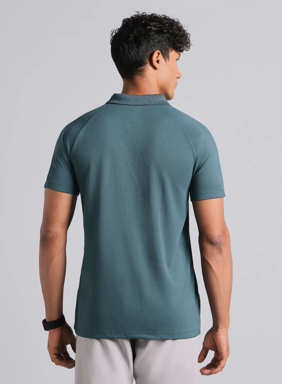 Men's Teal High Energy Performance Polo T-shirt - Image 6
