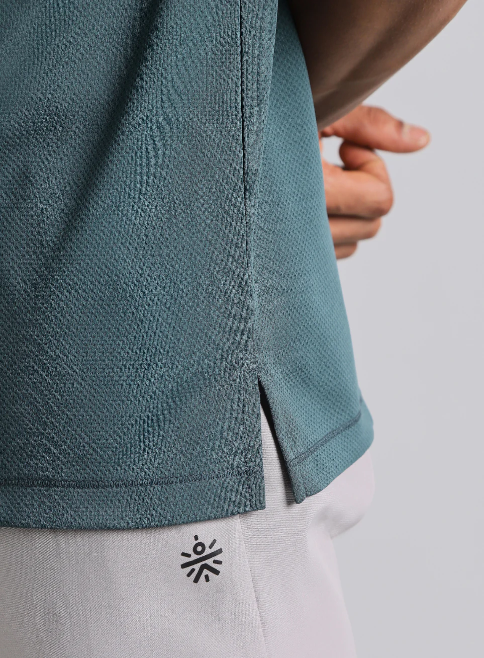 Men's Teal Performance Sculpted Polo T-shirt - Image 10