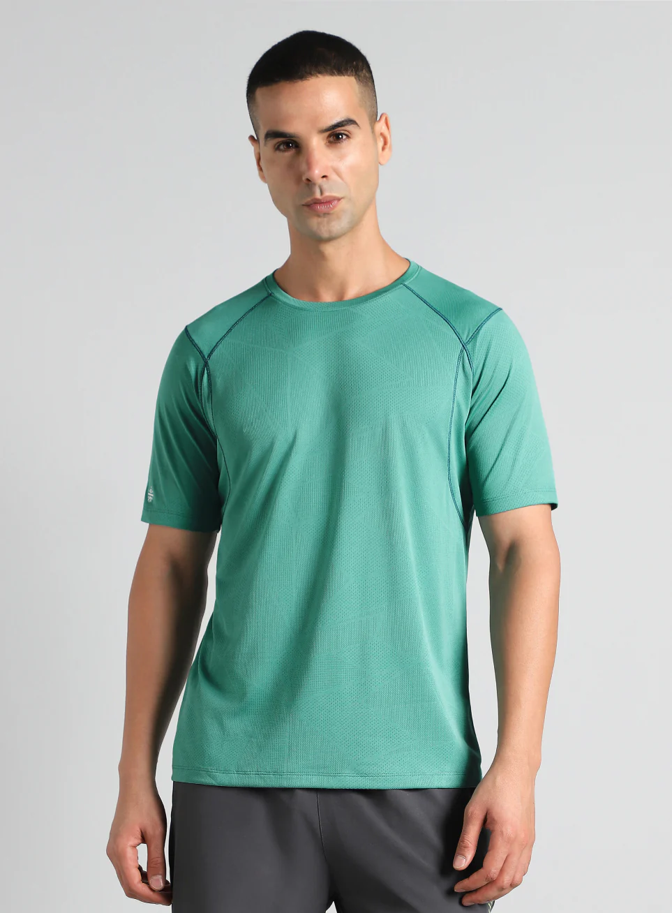 Men's Teal Power Training Sculpted T-shirt - Image 4