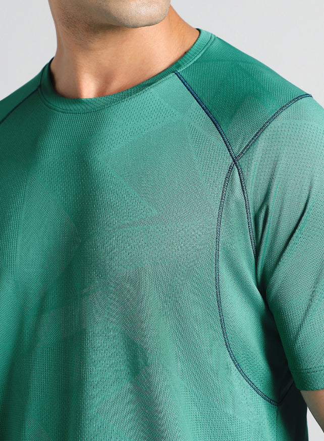 Men's Teal Power Training Sculpted T-shirt - Image 7