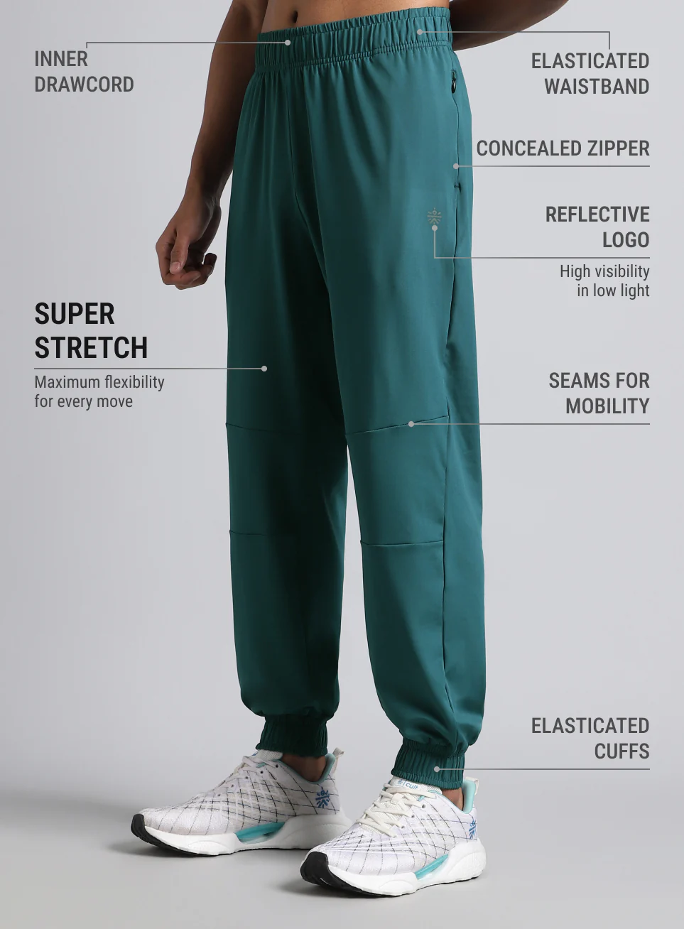 Men's Teal Run Forward Joggers - Image 5
