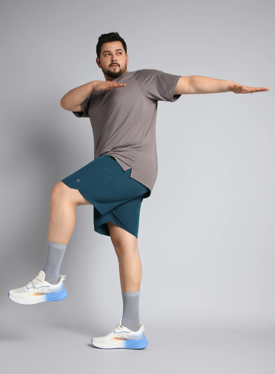 Men's Teal Runner's Essential Plus Size Shorts - Image 3
