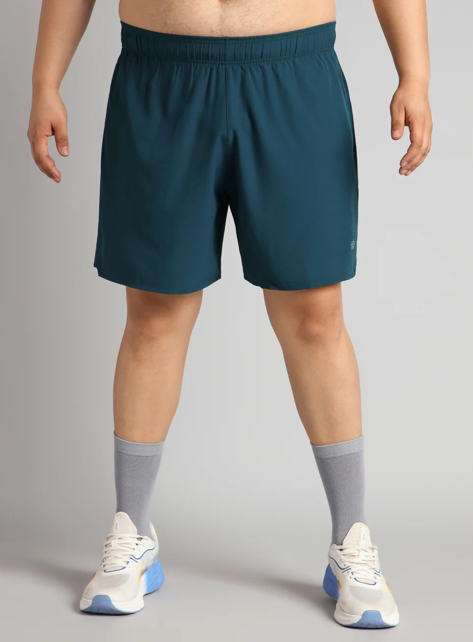 Men's Teal Runner's Essential Plus Size Shorts - Image 4