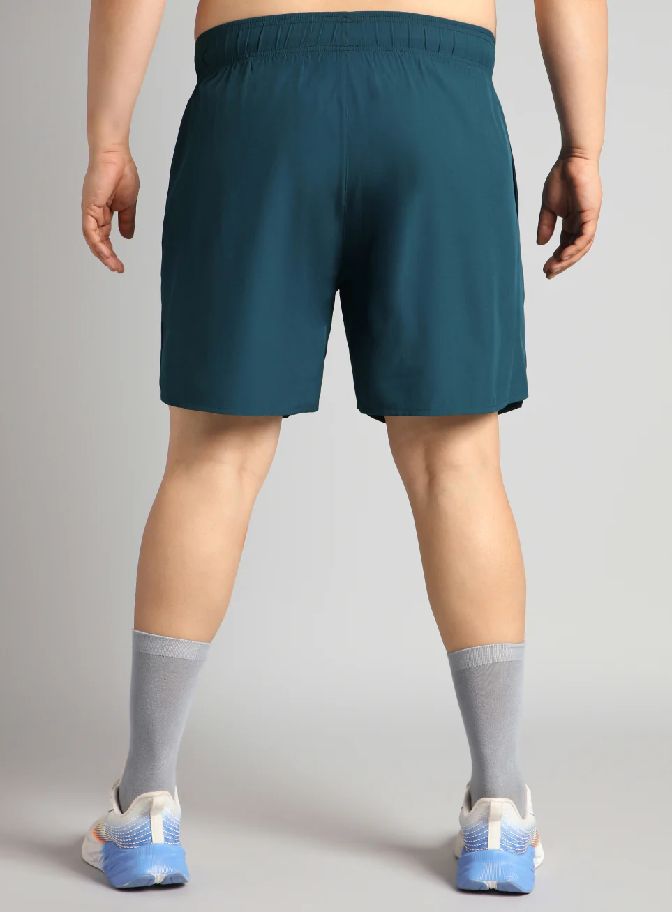 Men's Teal Runner's Essential Plus Size Shorts - Image 6