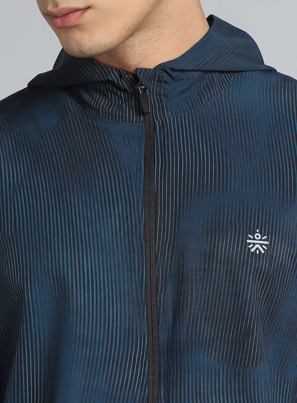 Men's Teal Urban Camo Run Lightweight Jacket - Image 7