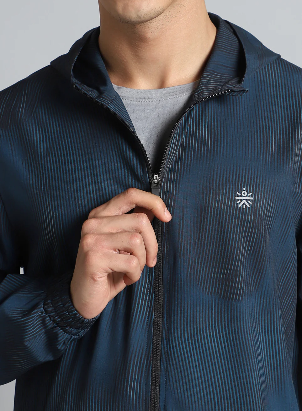 Men's Teal Urban Camo Run Lightweight Jacket - Image 8