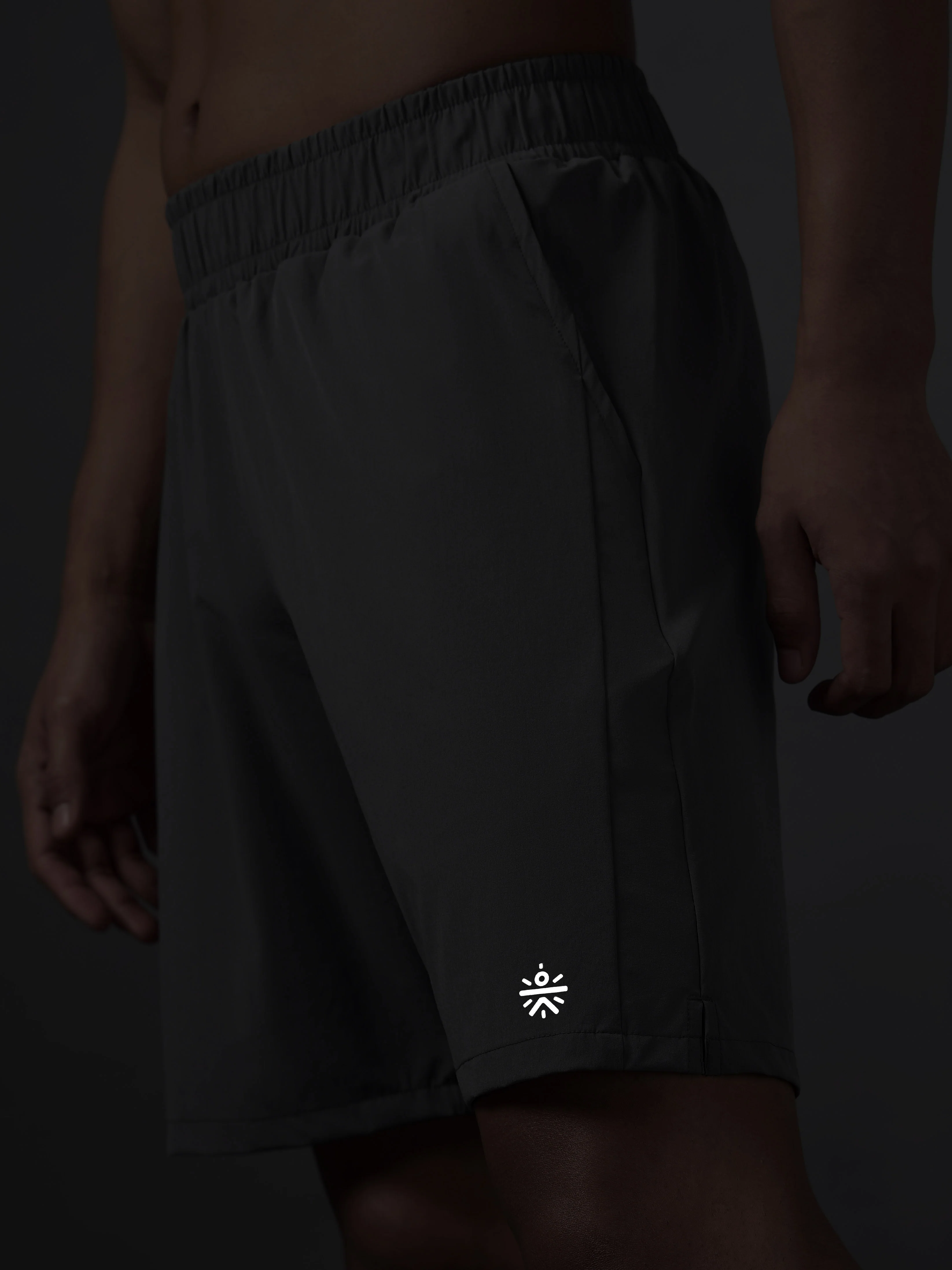 Men's Terrain Run Grey Shorts - Image 9