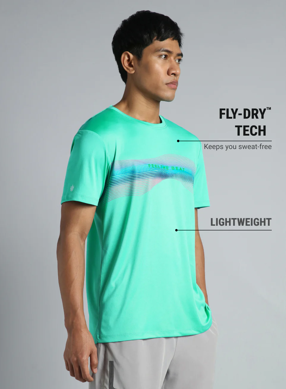 Men's Turqiose Feel the Beat Dance T-shirt - Image 5