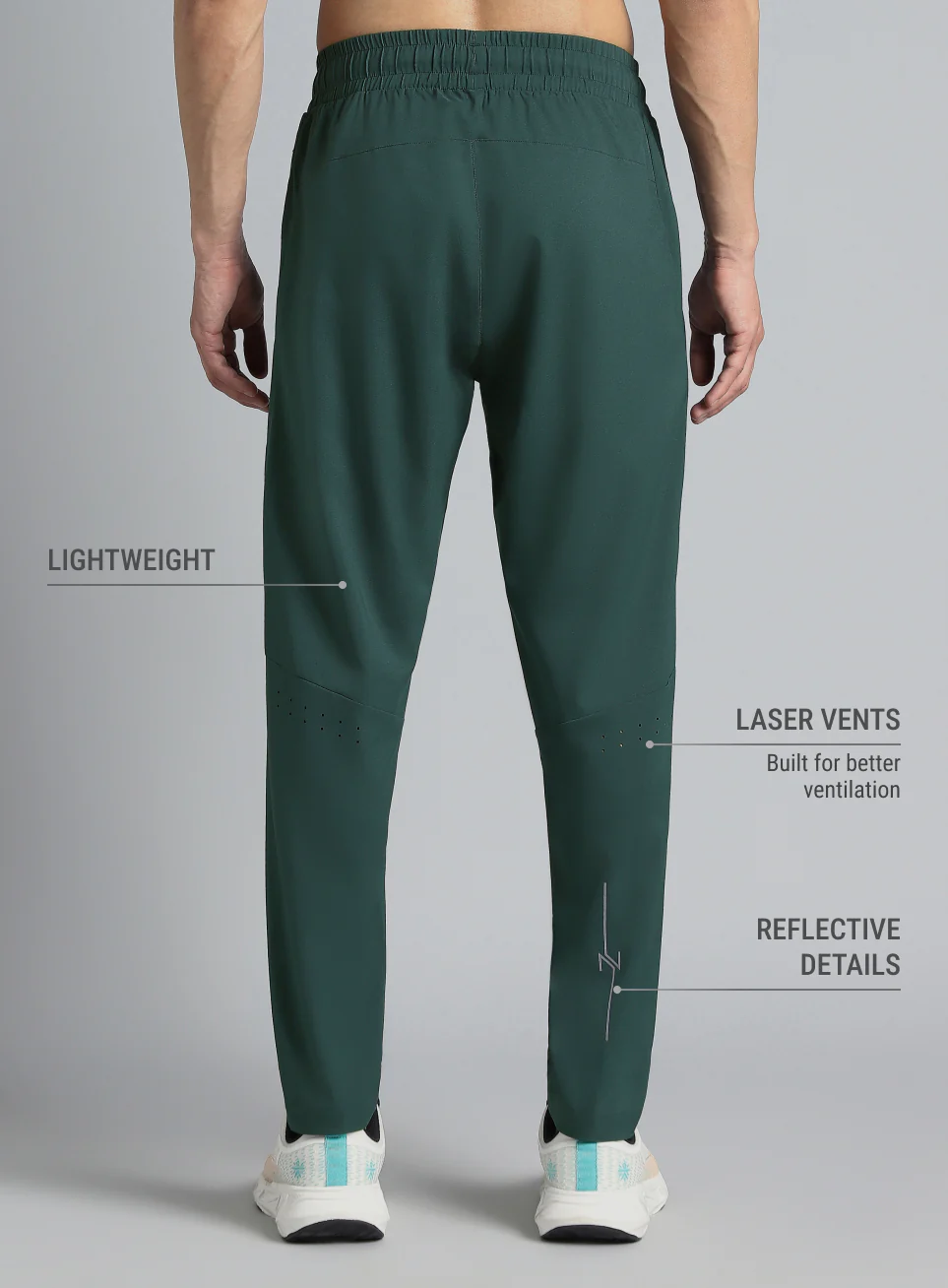 Men's Turquoise Pacer Running Trackpants - Image 6