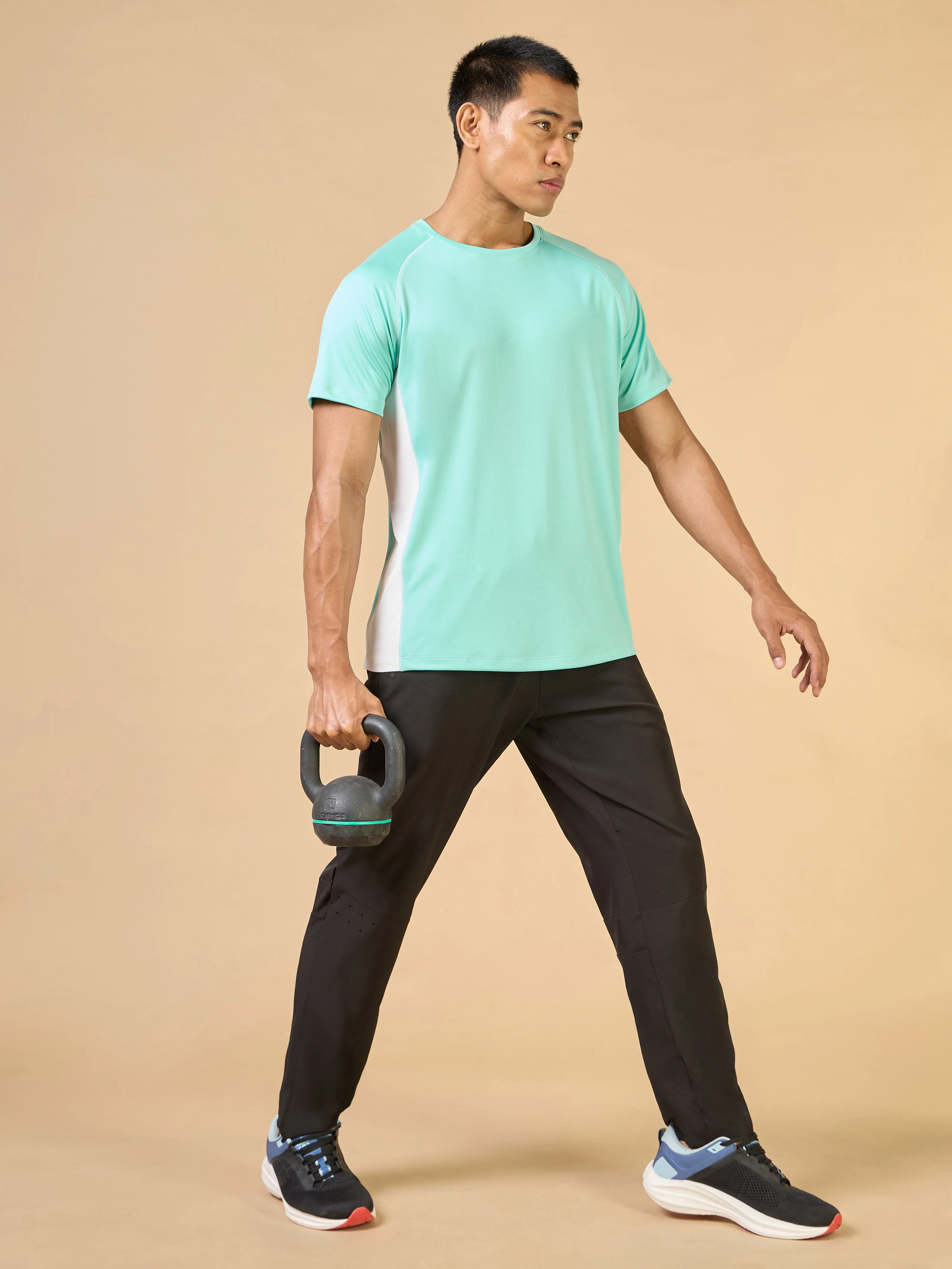 Men's Turquoise Train All Sculpted T-shirt - Image 2