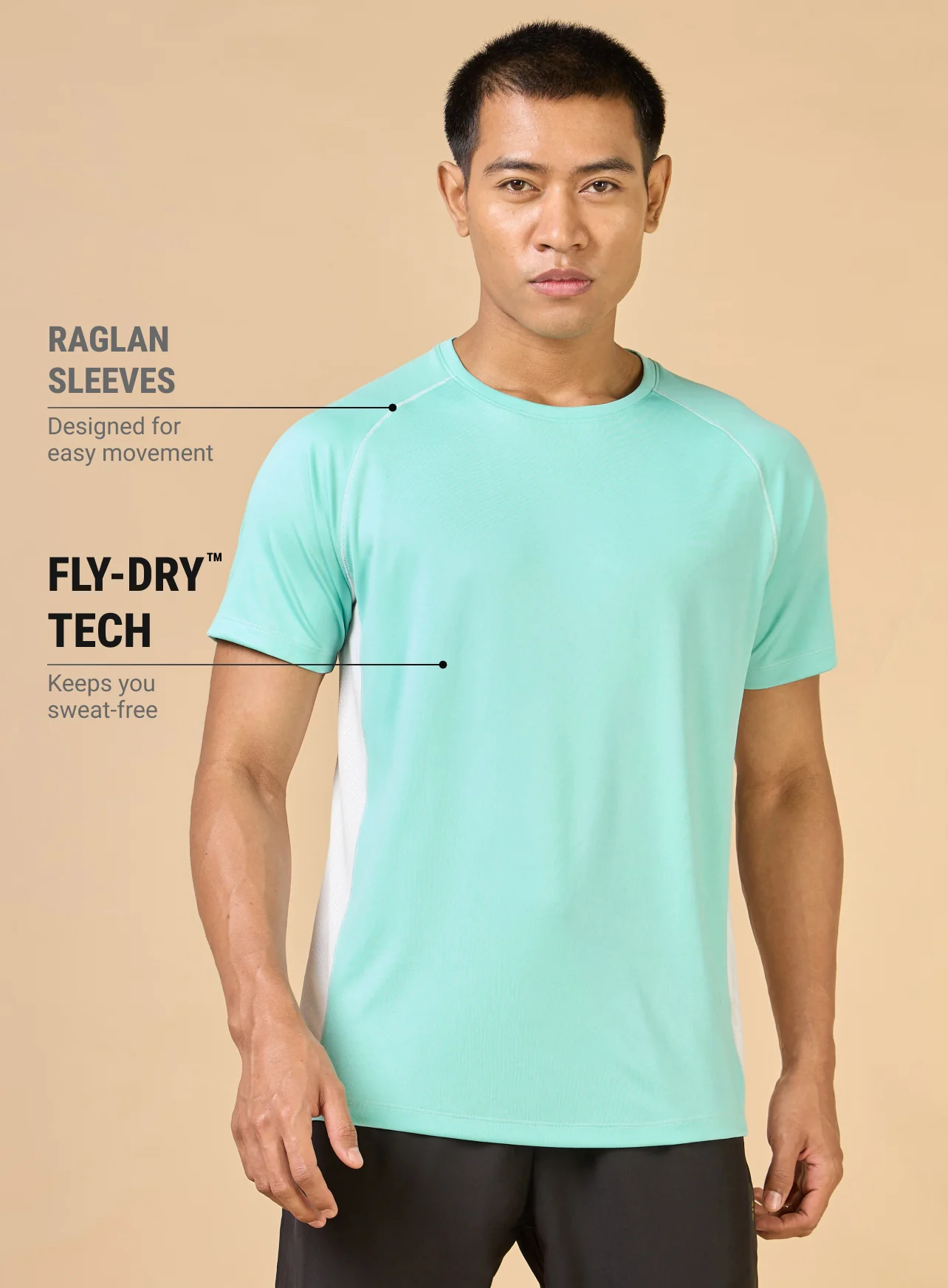 Men's Turquoise Train All Sculpted T-shirt - Image 4