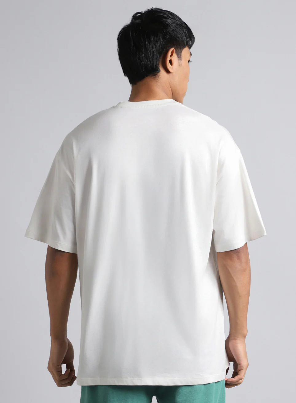 Men's White Cult Graphic Oversized Fit T-shirt - Image 6