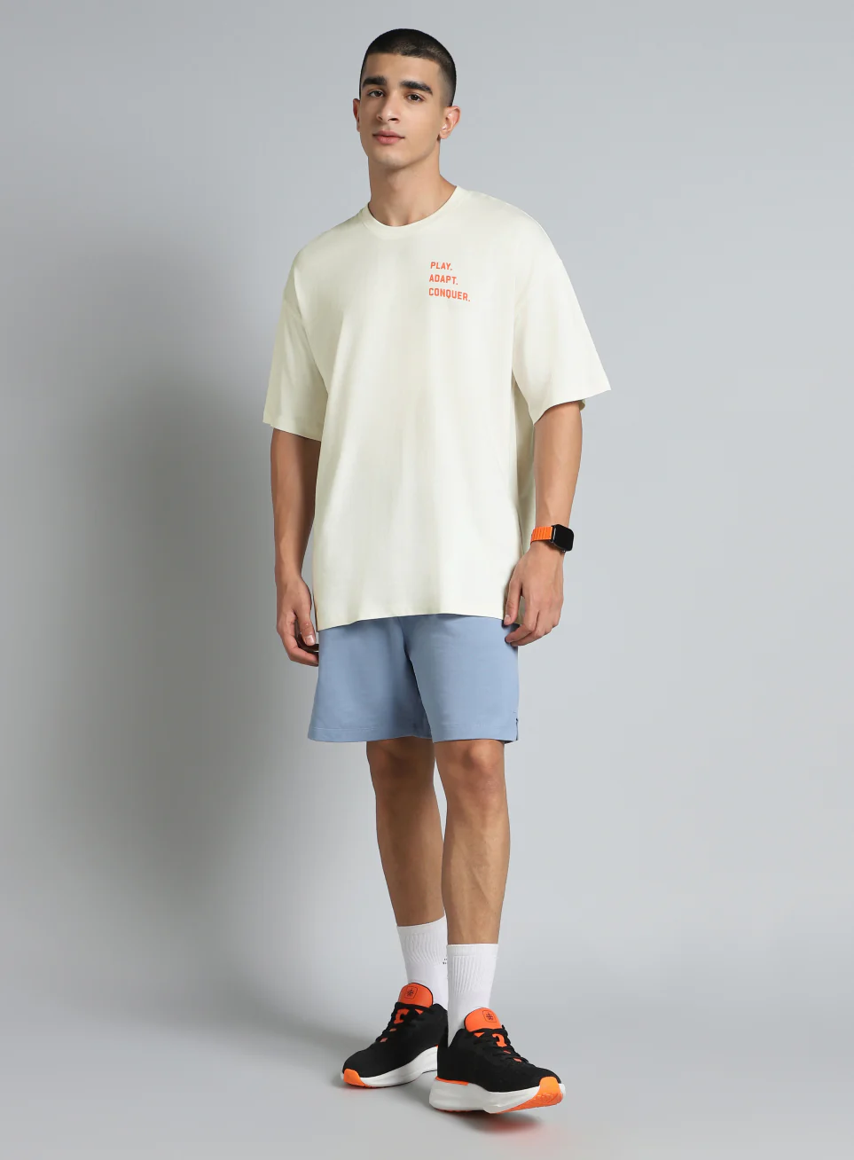 Men's White Cult Graphic Oversized Fit T-shirt - Image 2