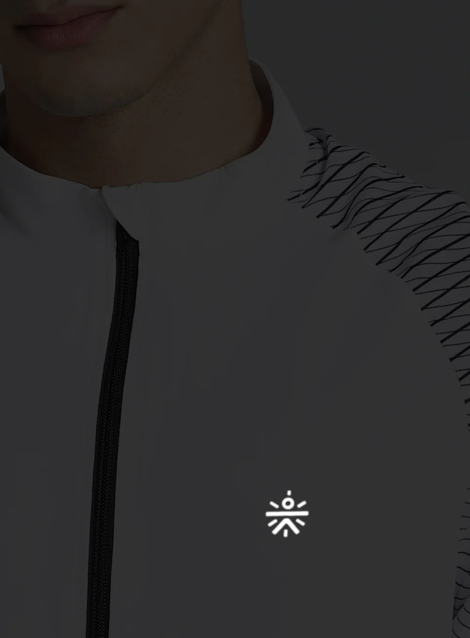 Men's White Energy Map Printed Lightweight Jacket - Image 10