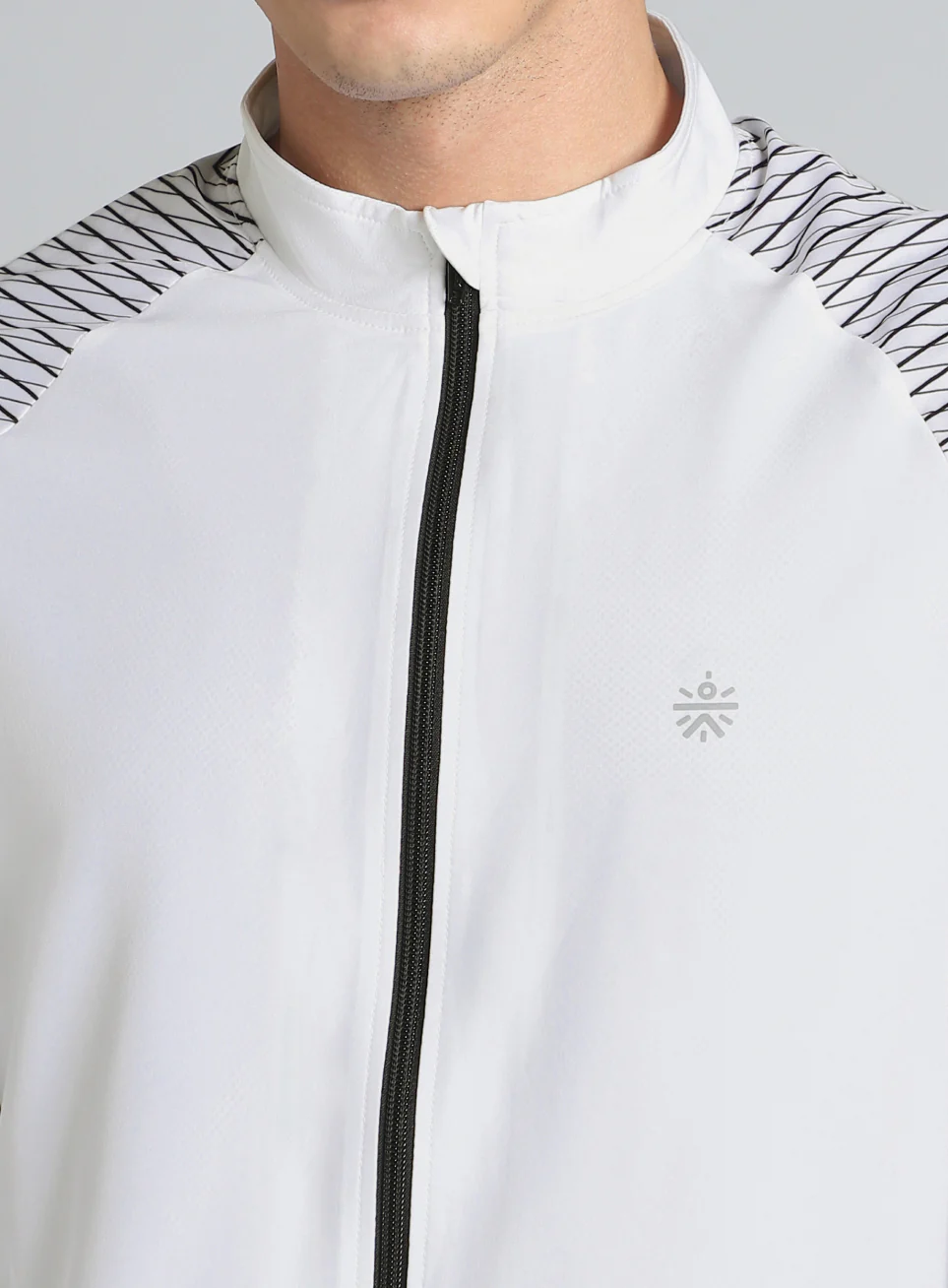 Men's White Energy Map Printed Lightweight Jacket - Image 7