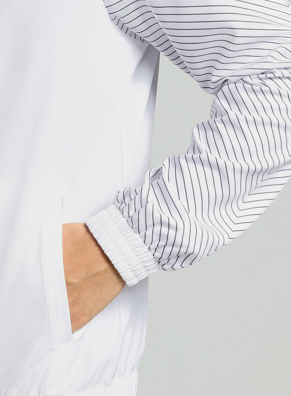 Men's White Energy Map Printed Lightweight Jacket - Image 9