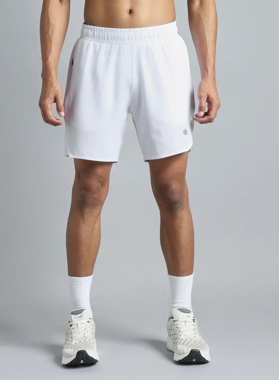 Men's White Iconic Running Shorts - Image 4