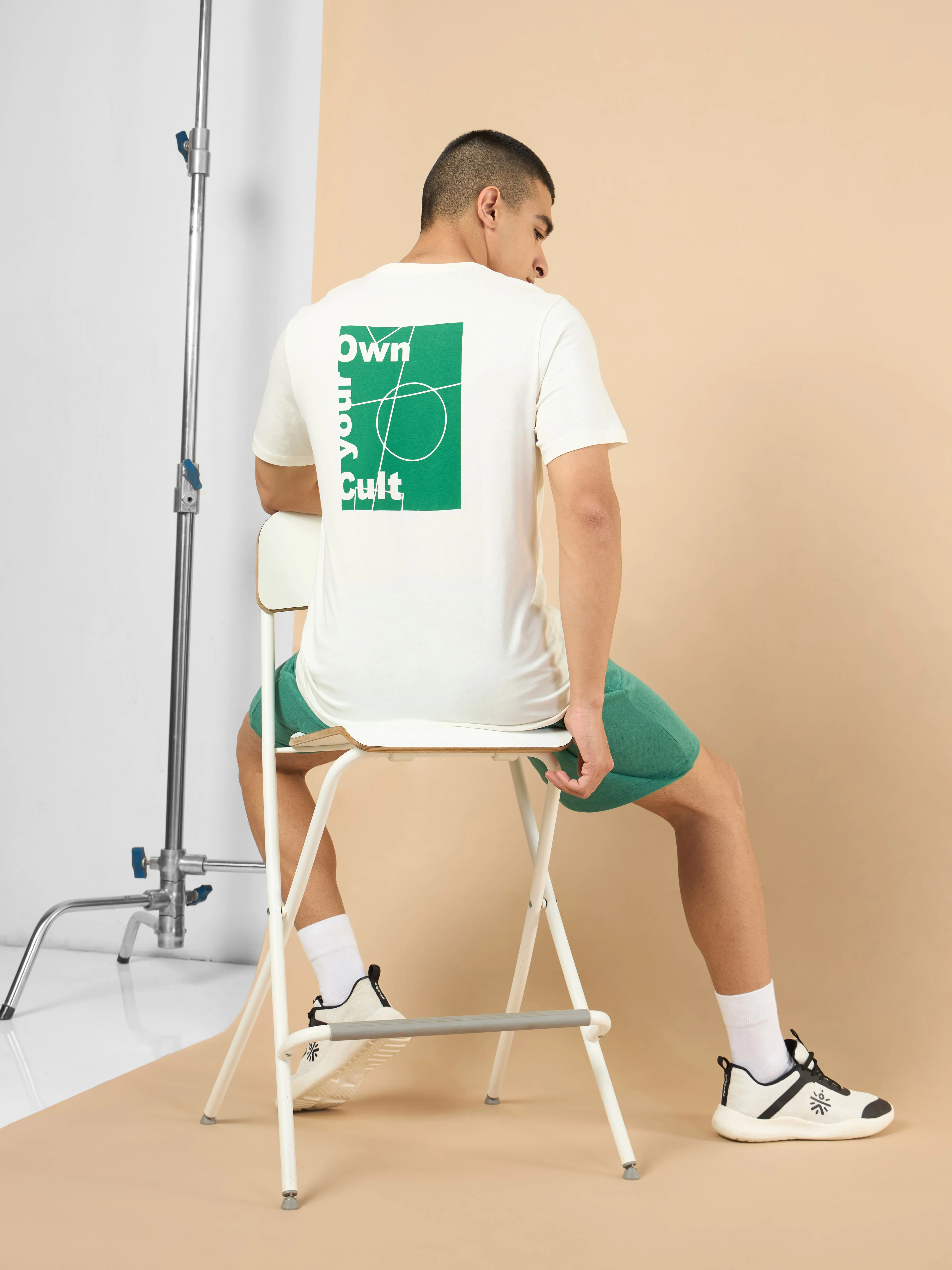 Men's White Own Your Cult Graphic T-shirt - Image 2