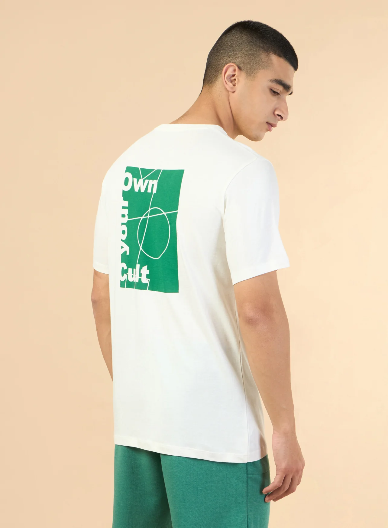 Men's White Own Your Cult Graphic T-shirt - Image 6