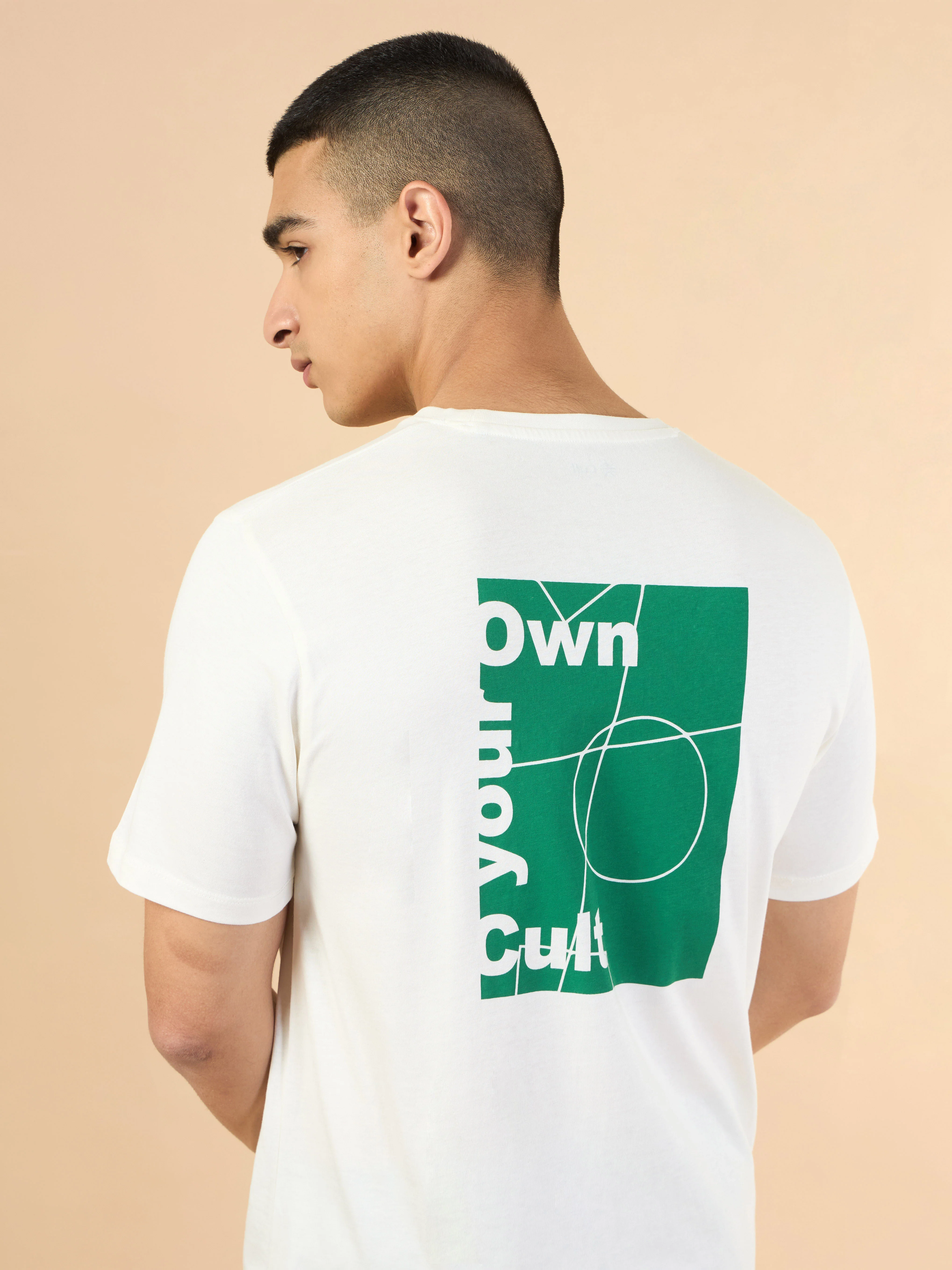 Men's White Own Your Cult Graphic T-shirt - Image 7