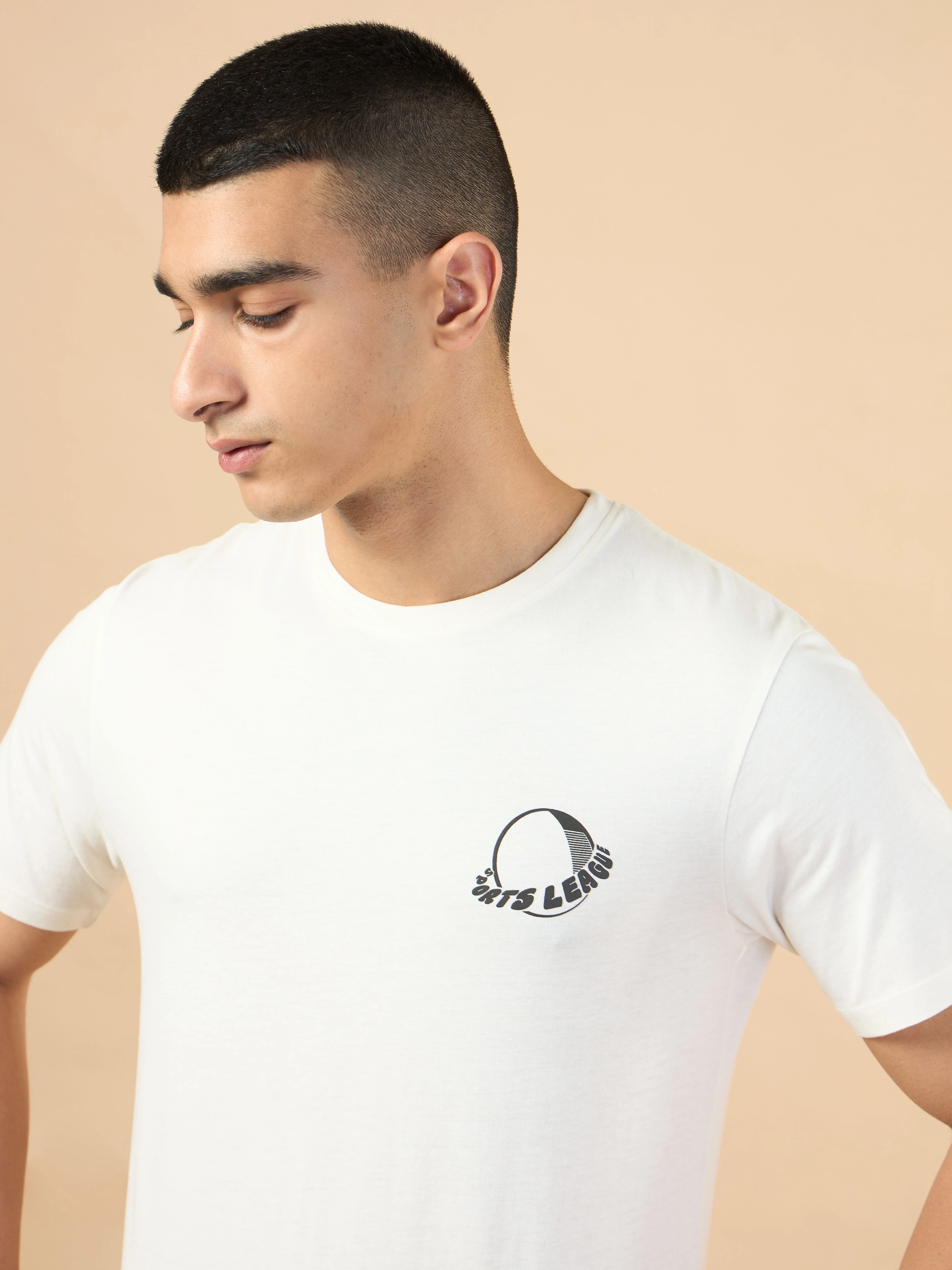 Men's White Sports League T-shirt - Image 7
