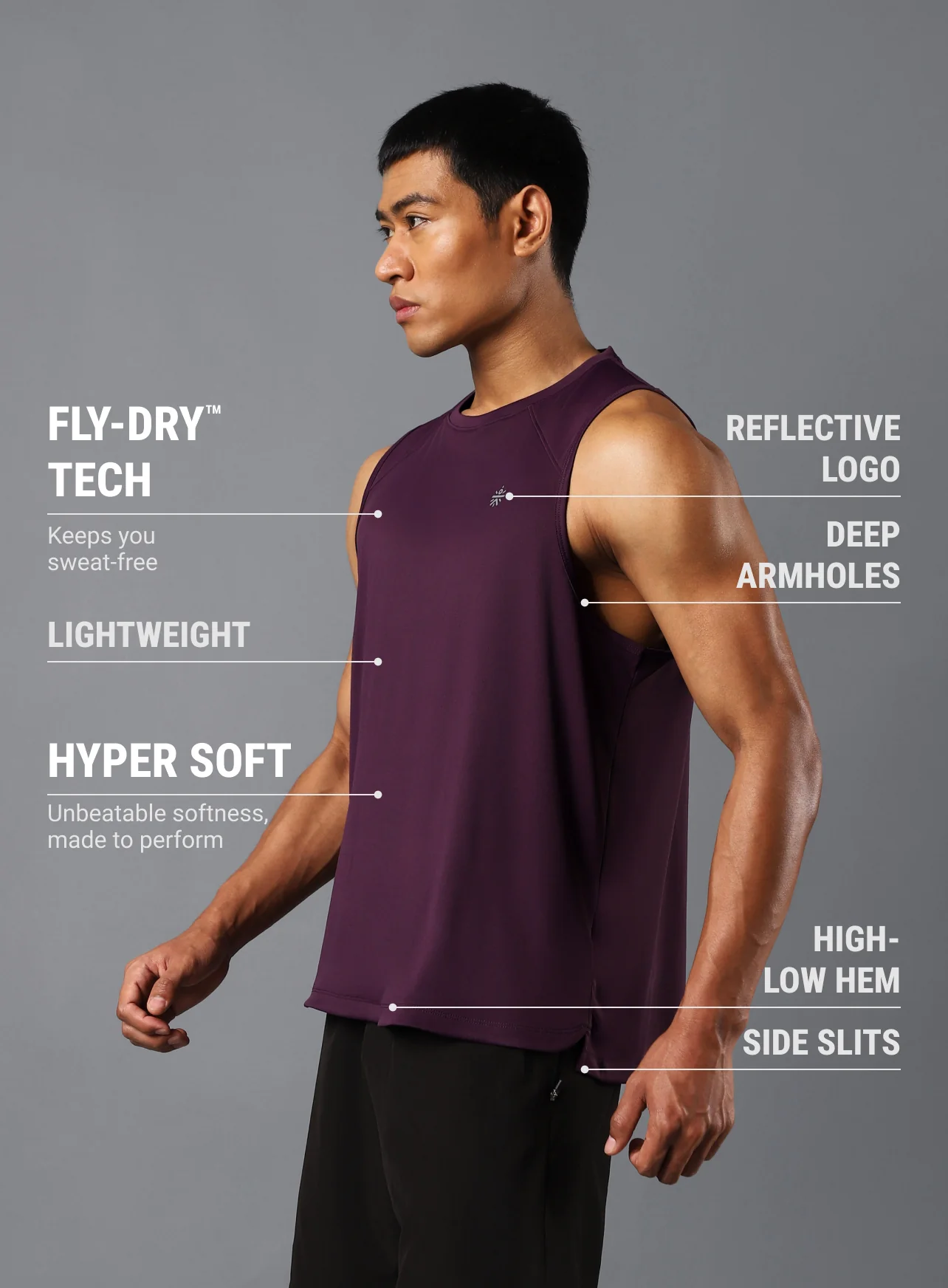 Men's Wine Everyday Run Tank - Image 5