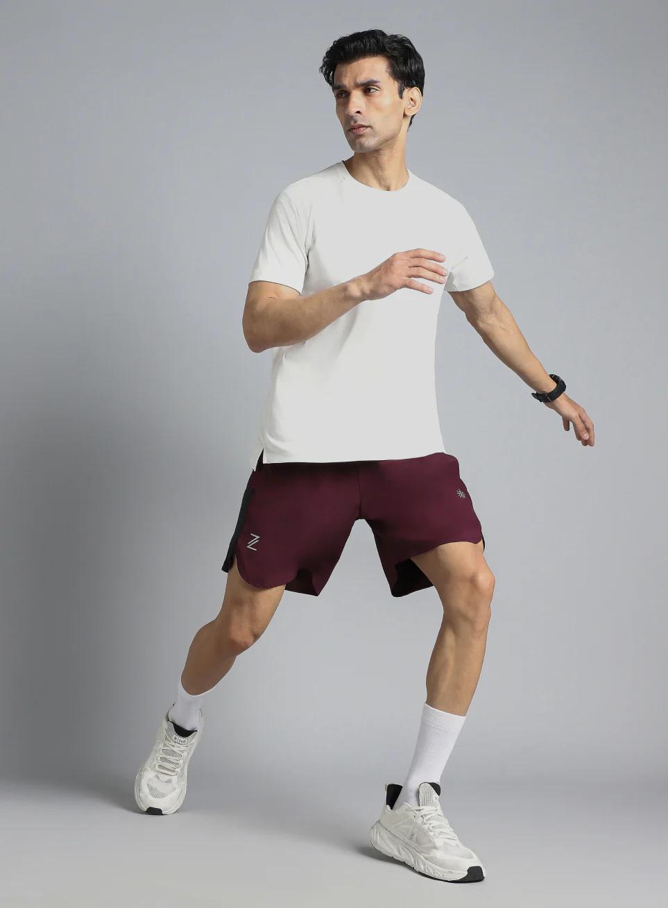Men's Wine Pace Up Runner's Shorts - Image 3