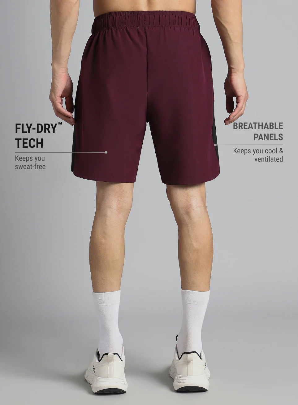 Men's Wine Pace Up Runner's Shorts - Image 6