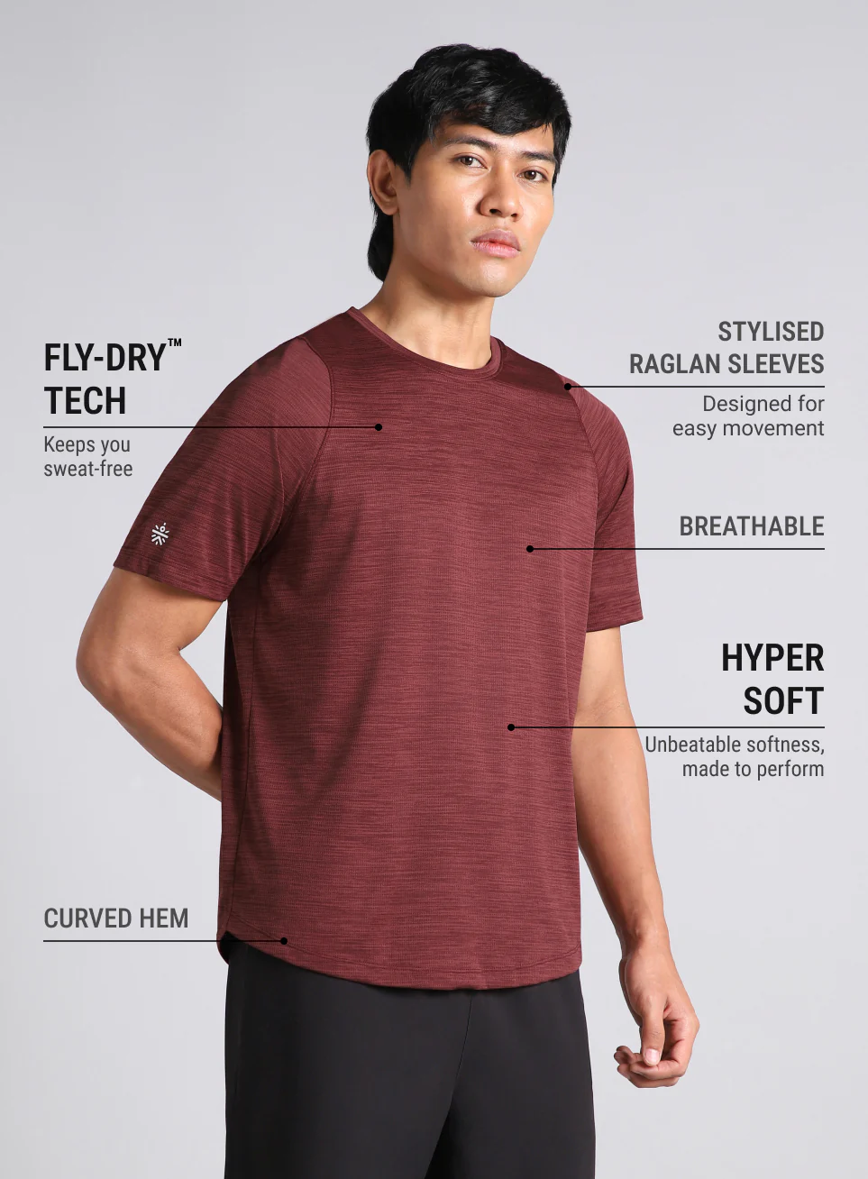 Men's Wine Training Elevate Sculpt T-shirt - Image 5
