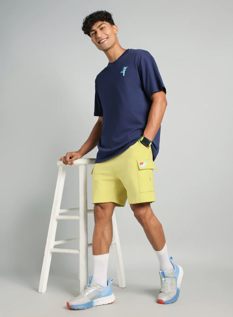 Men's Yellow Utility Classic Shorts - Image 3