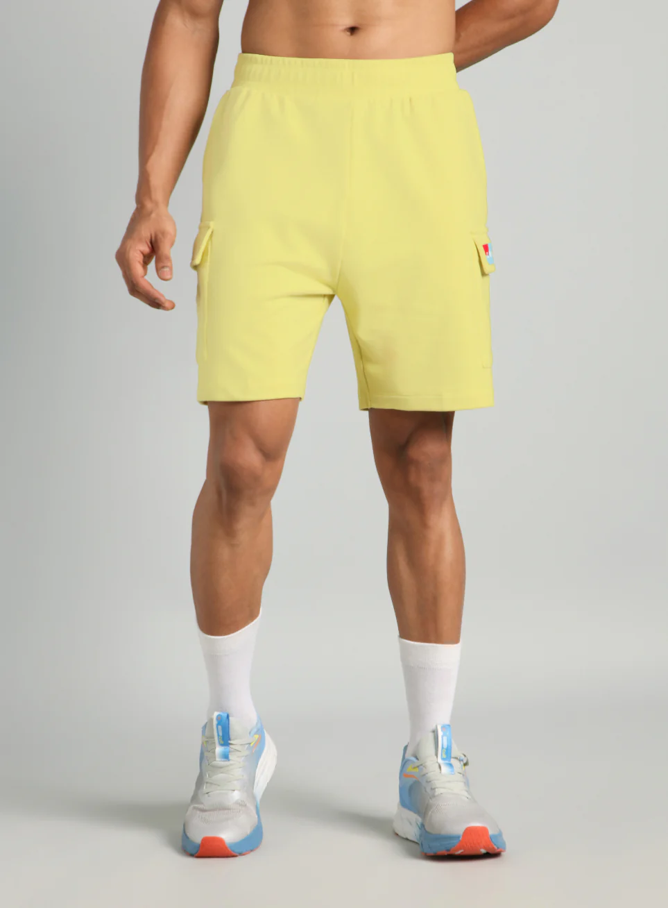 Men's Yellow Utility Classic Shorts - Image 4