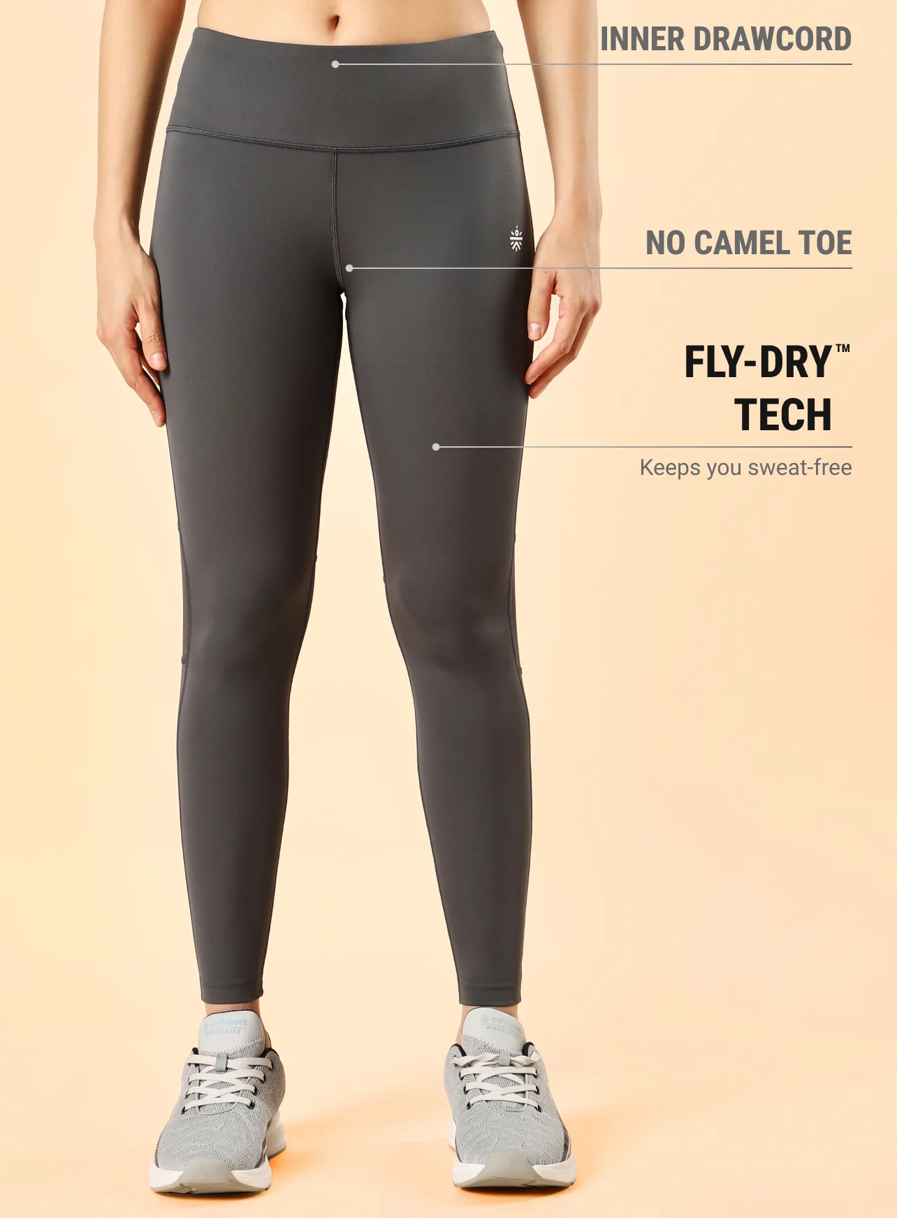 AbsoluteFit Back Mesh Panel Tights - Image 2