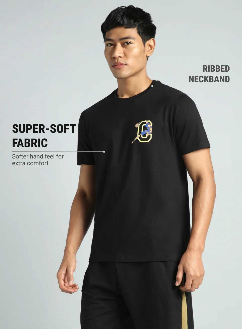 Mne's Black Play Basketball Graphic T-shirt - Image 5