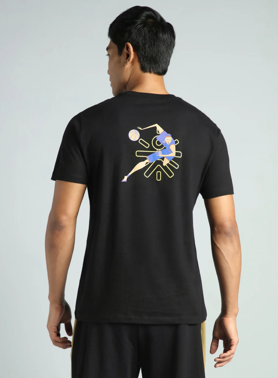 Mne's Black Play Basketball Graphic T-shirt - Image 6