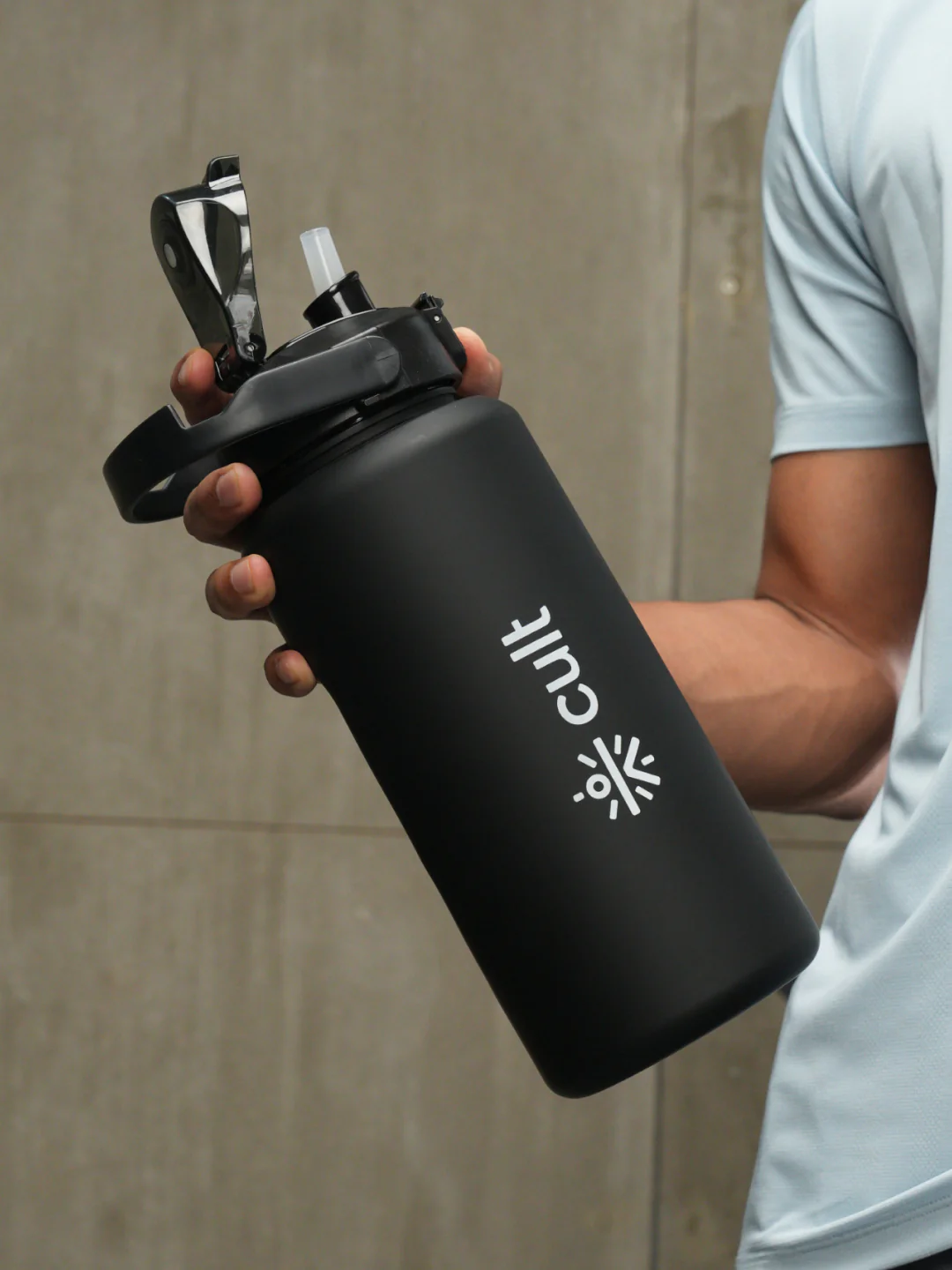 Motivational Bottle Set of 1L and 2L Black - Image 2