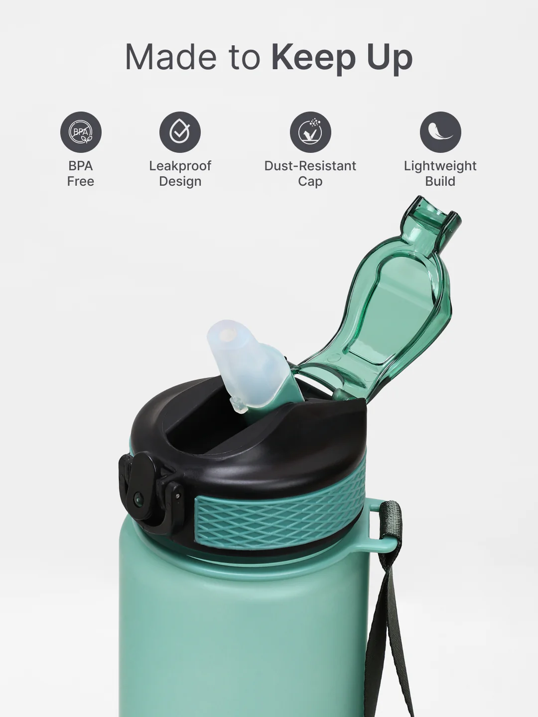 Motivational Bottle Set of 1L and 2L Green - Image 3