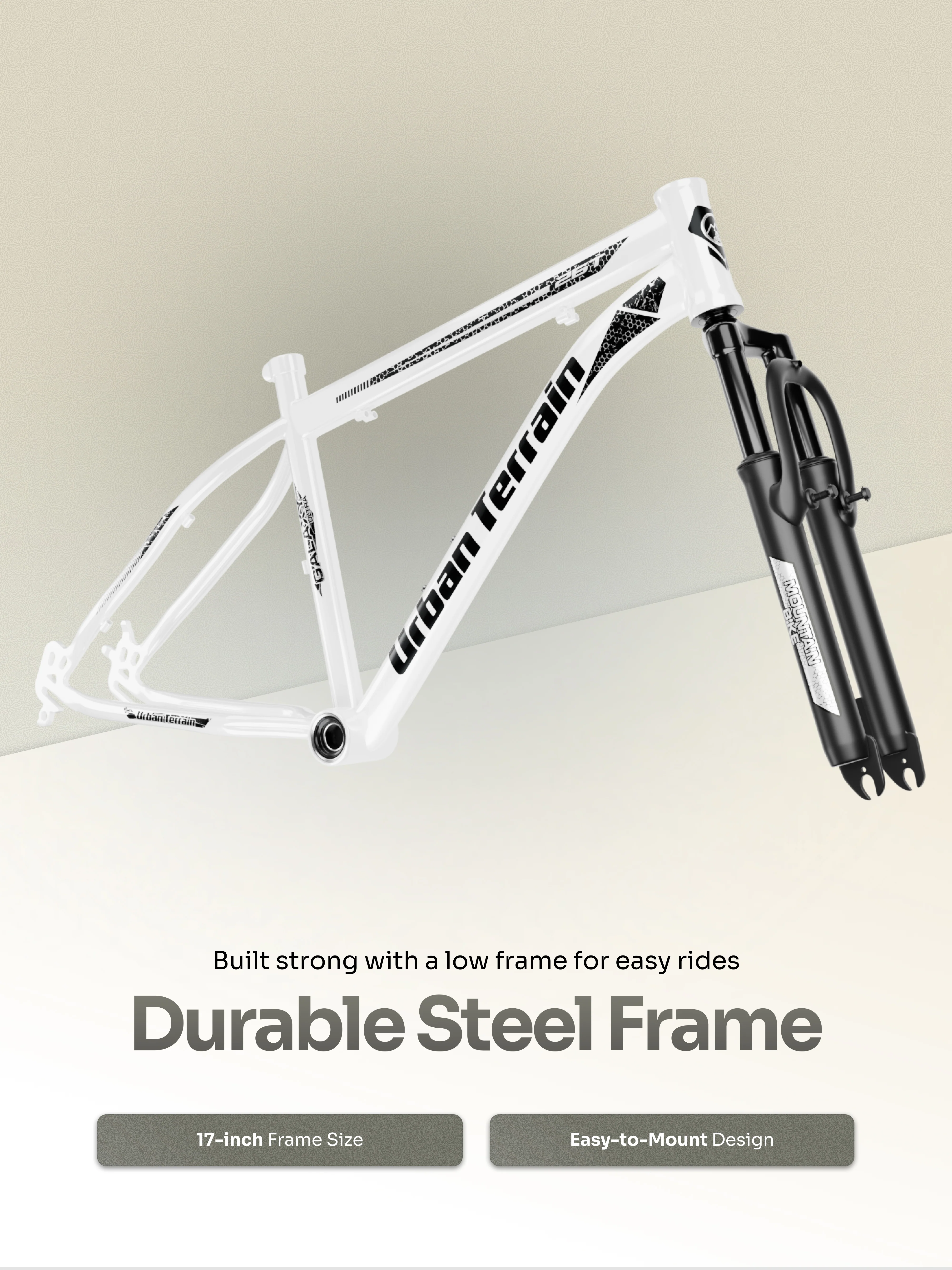 Galaxy Ultra Mountain Bike Steel 21 Speed Cycle 26 inch Tyre, White With Front Suspension, Single Wall Rim and Dual Disc Brakes Ideal For 5 ft to 5.7 ft - Image 6