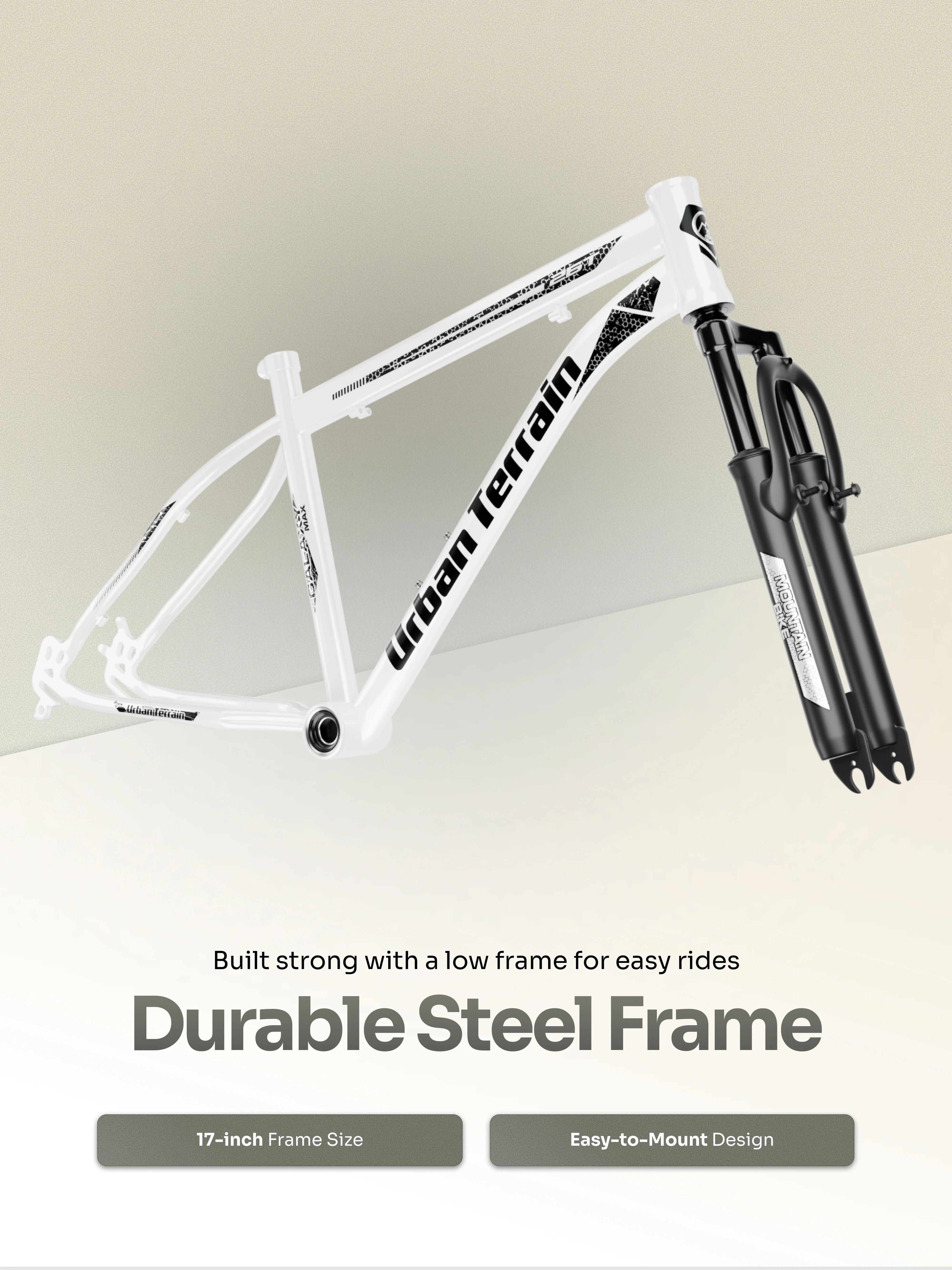 Galaxy Max Mountain Bike Steel 7 Speed Cycle 26 inch Tyre, White With Front Suspension, Single Wall Rim and Dual Disc Brakes Ideal For 5 ft to 5.7 ft - Image 6