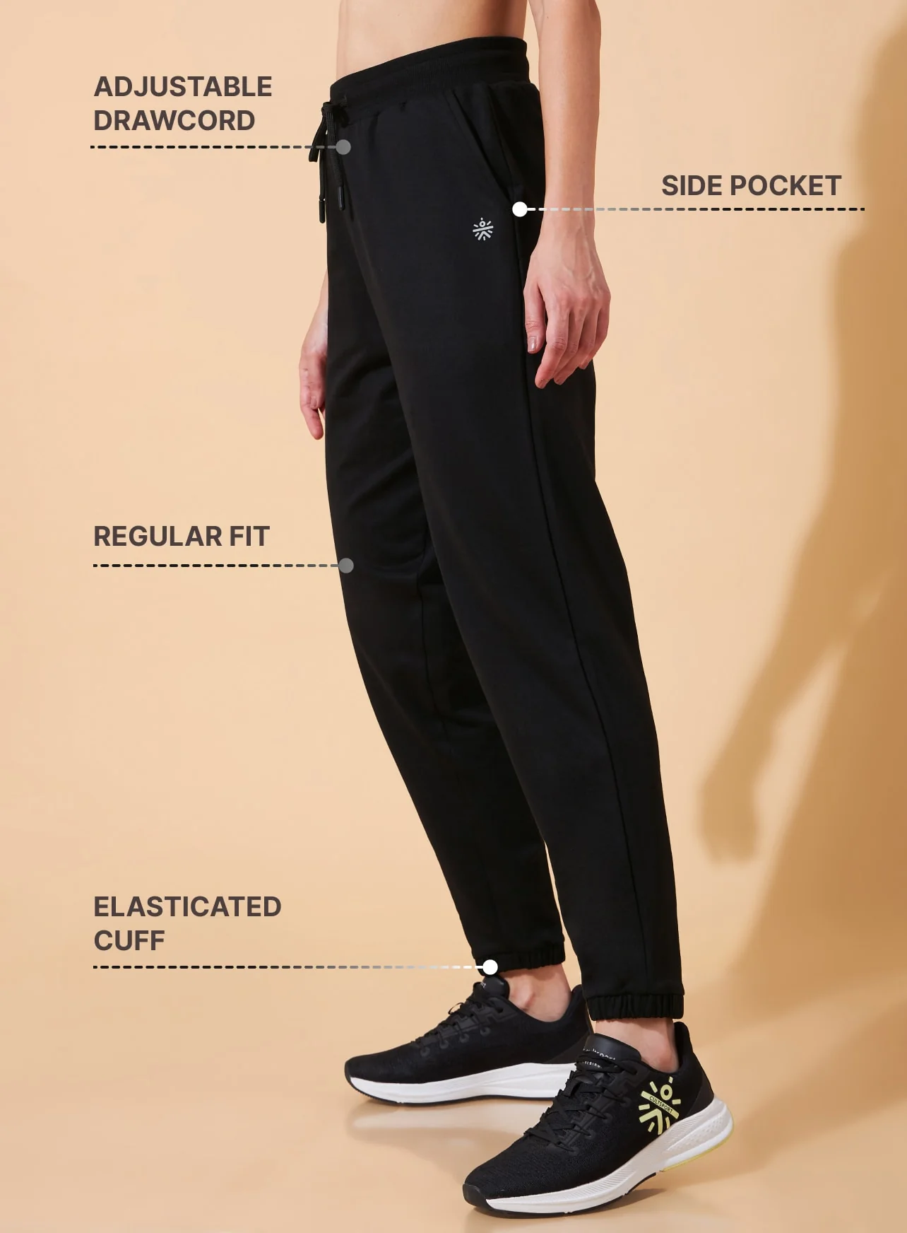 Women Black Move All Day Joggers - Image 3