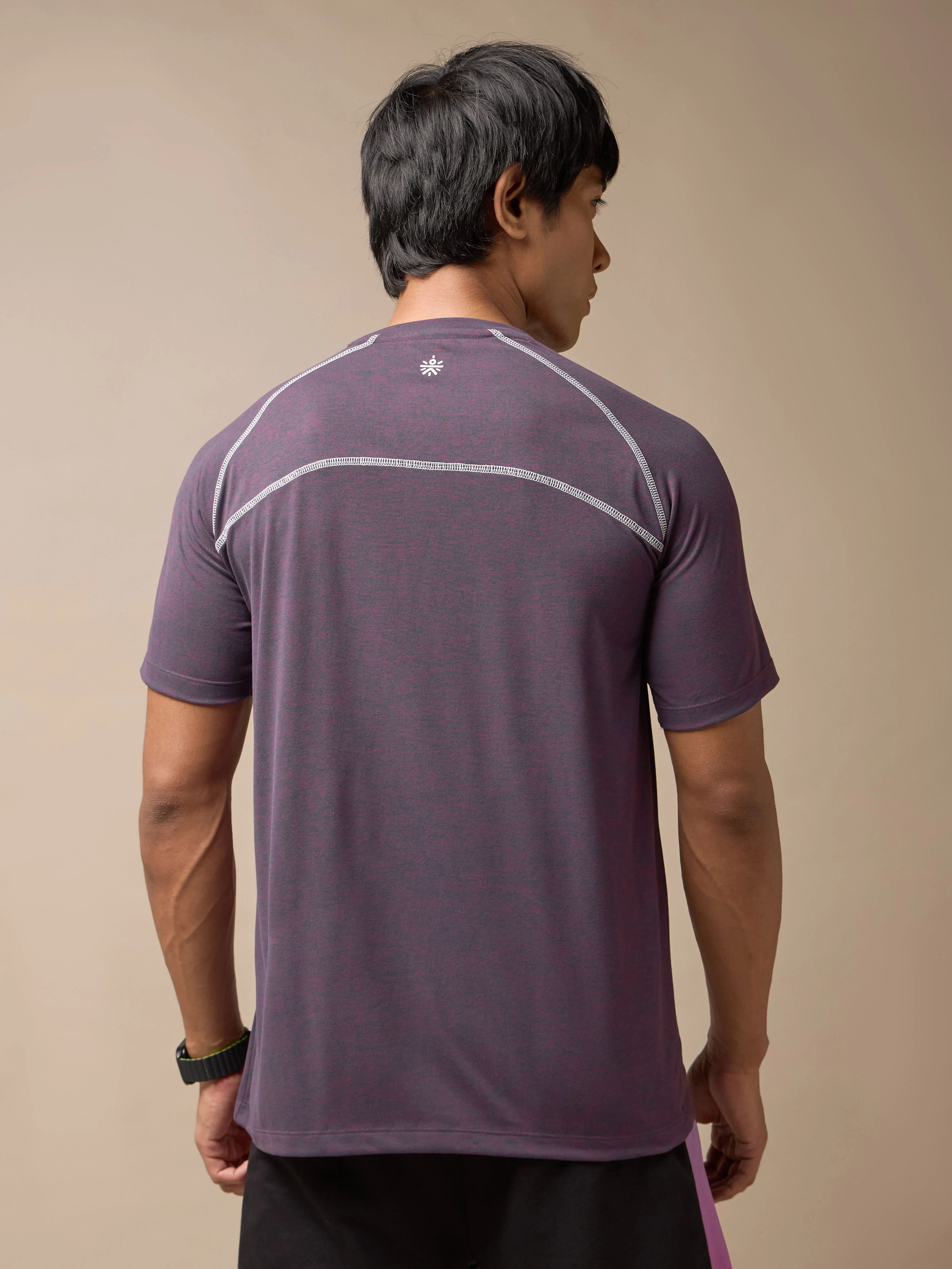 Men's Muscle Flex Purple Comfortech T-shirt - Image 5