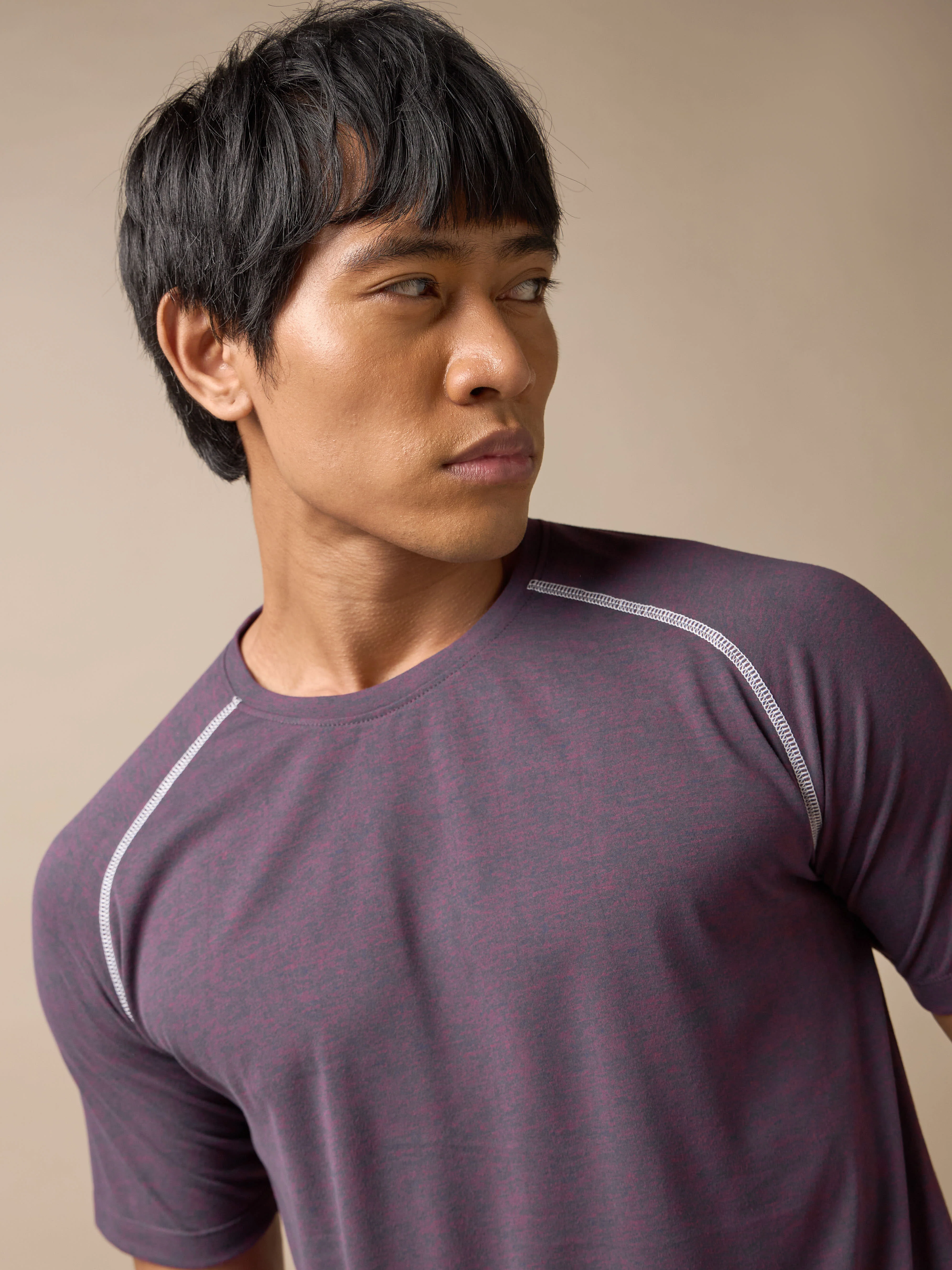 Men's Muscle Flex Purple Comfortech T-shirt - Image 6