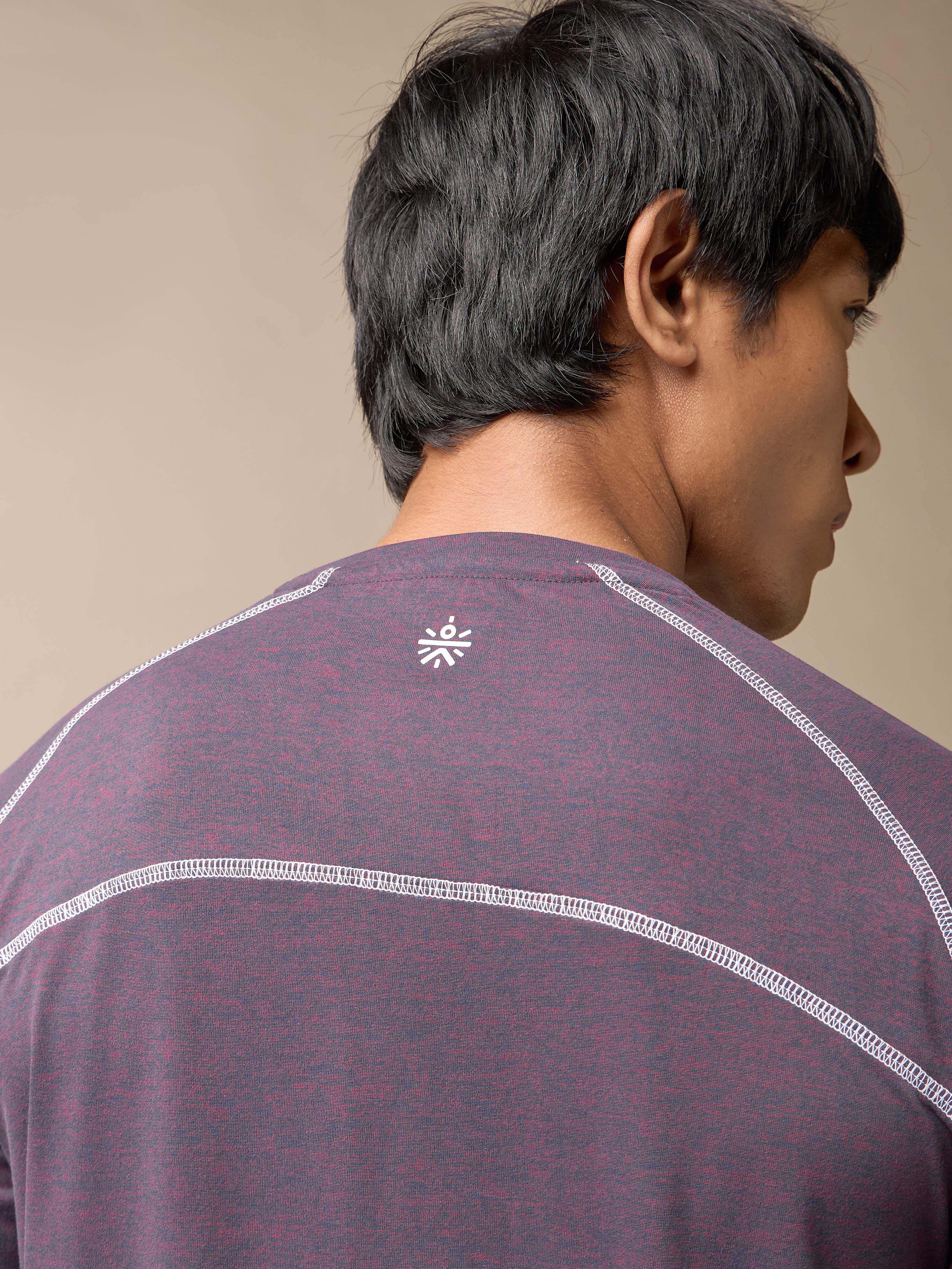 Men's Muscle Flex Purple Comfortech T-shirt - Image 7