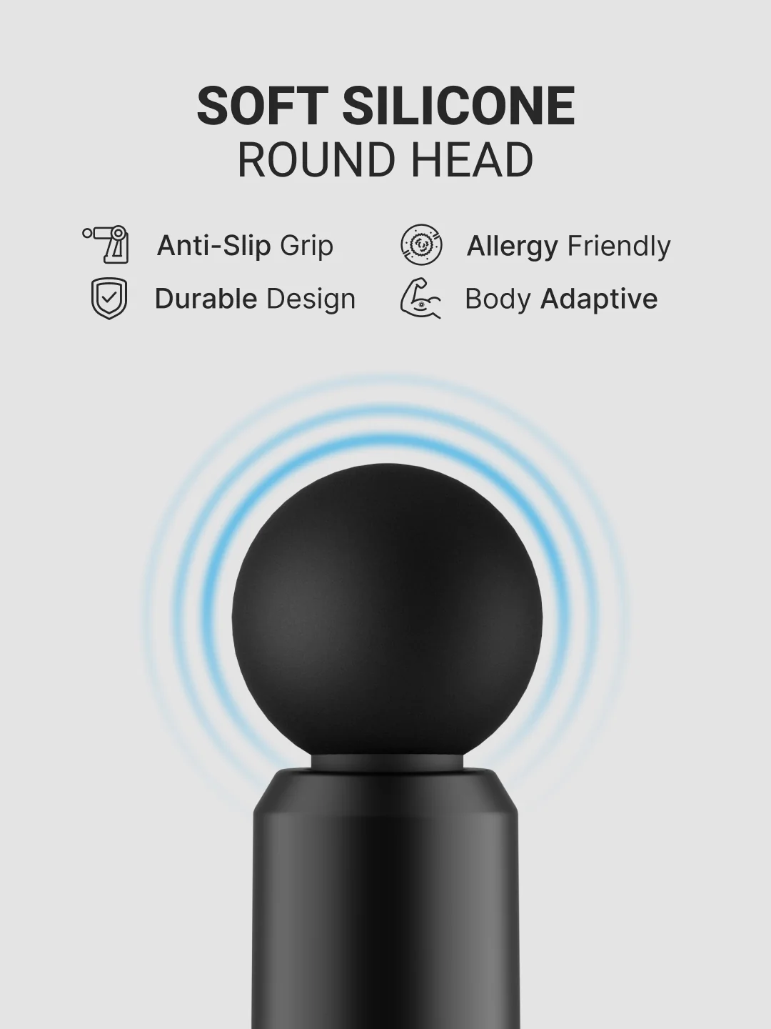 Cult Nitro, Full Body Professional Gun Massager, BLDC Motor, Rotatable Arm, QuietMotion Tech, 4 Interchangeable heads, 5 Speed levels, Silicone head, premium bag. - Image 5